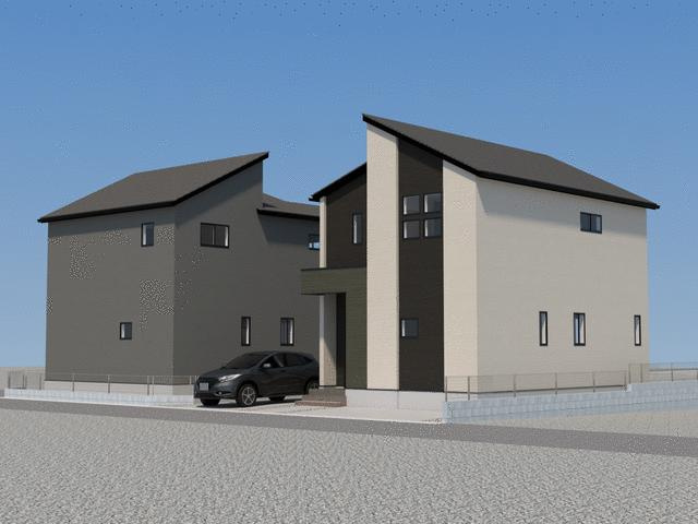 佐賀市高木瀬町大字東高木の新築一戸建の外観パース| 