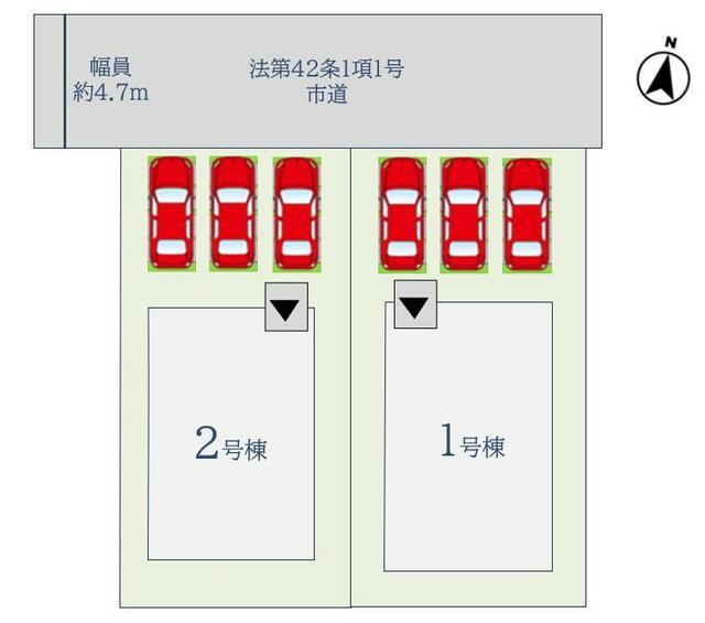 佐賀市若楠３丁目の新築一戸建の区画図| 