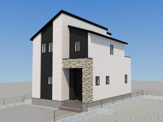 佐賀市若楠３丁目の新築一戸建の外観パース| 