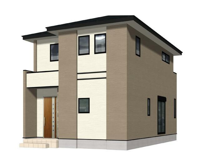 佐賀市若楠３丁目の新築一戸建の外観パース| 