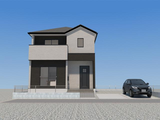 佐賀市多布施４丁目の新築一戸建の外観パース| 