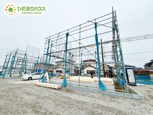 野田市木間ケ瀬2期　新築戸建　2号棟の前面道路含む現地写真