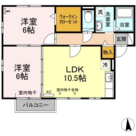 ポラリス Y・S Aの間取り