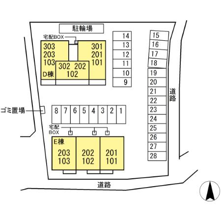 【駐車場】シャンポールさい　E棟