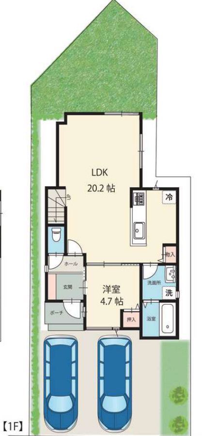 泉区岡津町 新築戸建 5180万円の間取り
