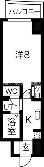 ミュプレ北浜EASTの間取り