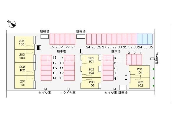 京丹後市大宮町善王寺のアパートの区画図