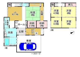 【間取り】 | 下阪本①事業用貸家　N邸