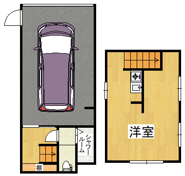 【間取り】 | 西板持町ガレージハウス