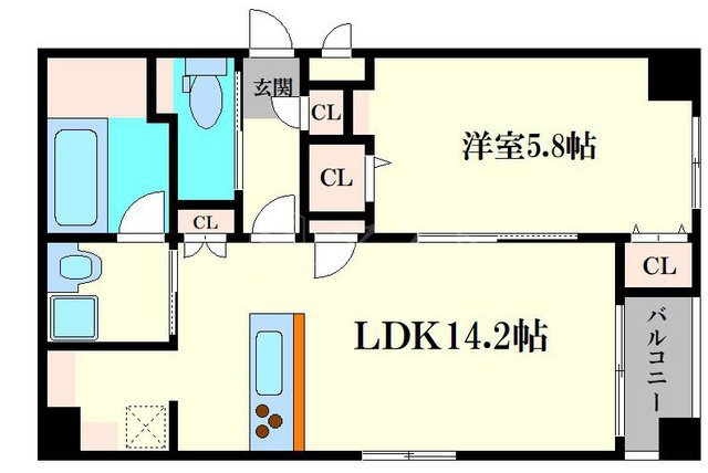 フローラ梅田東の間取り