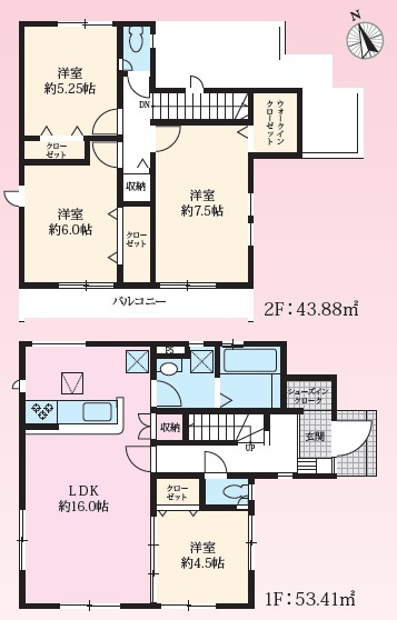 小束山本町２丁目　建築条件付土地の参考プラン