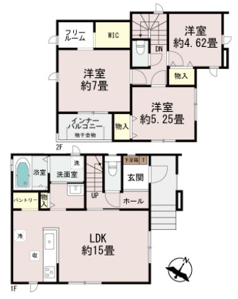 宜野湾市嘉数（全8棟）E号棟の間取り|E号棟　
