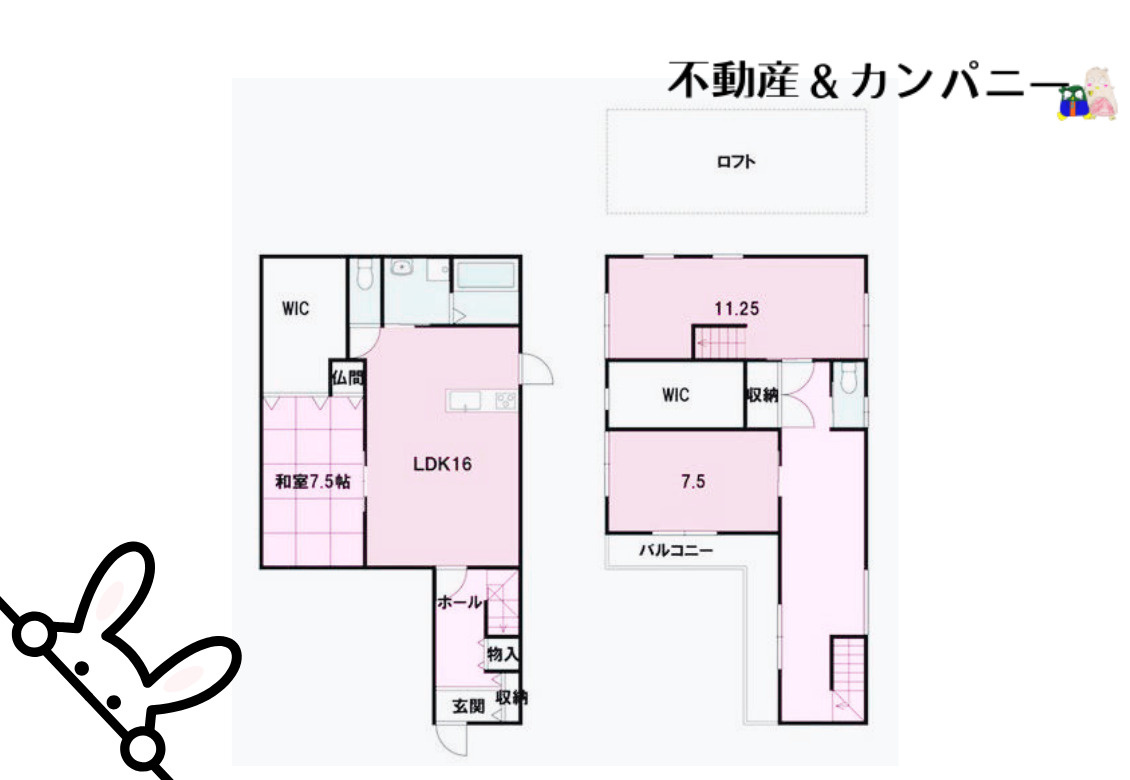 中村4丁目の中古戸建の間取り