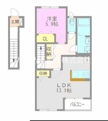 【間取り】 | Rose　Terrace(ローズテラス) | ※間取り反転
