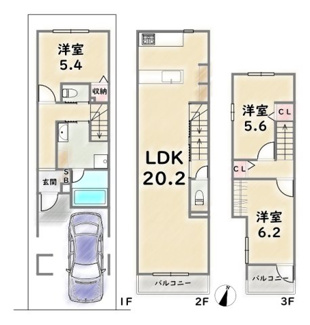 【間取り】 | 右京区太秦蜂岡町
