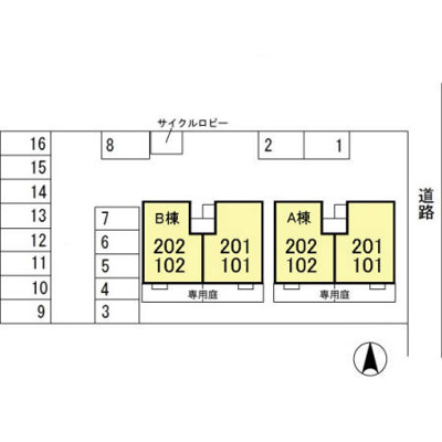 【区画図】 | セジュールアユ　Ａ