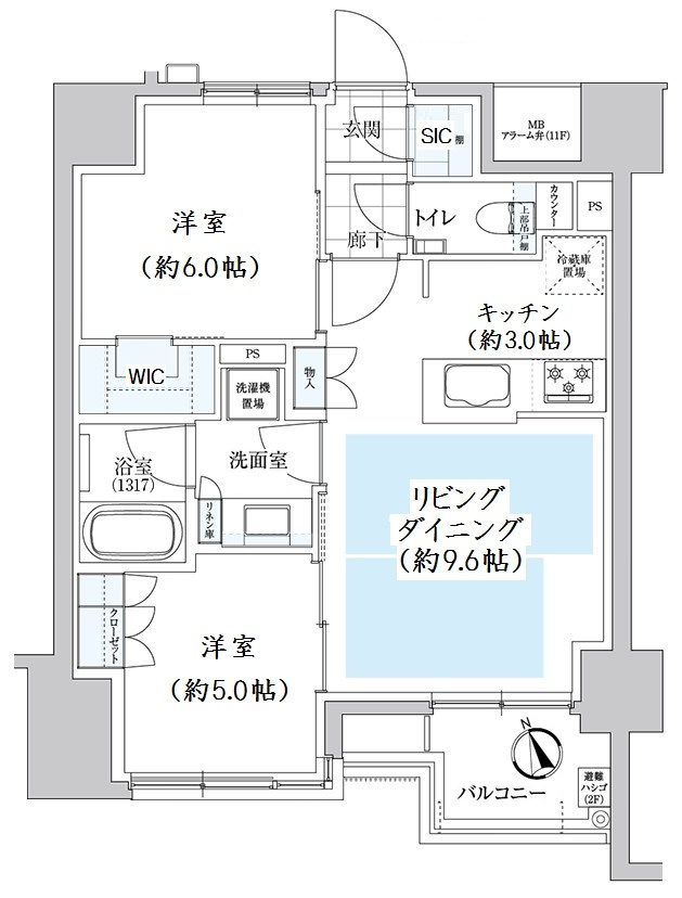ルフォン浅草橋の間取り
