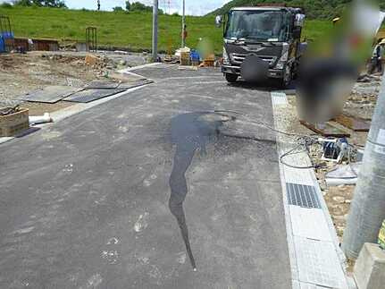 安佐北区深川１丁目の前面道路含む現地写真