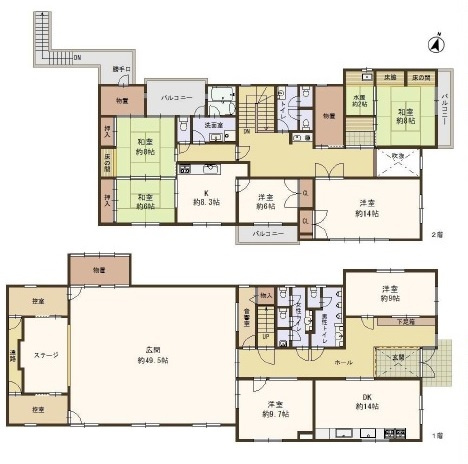 五色山１丁目　中古戸建の間取り