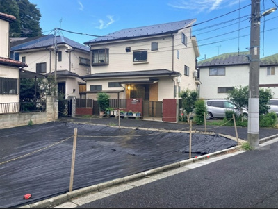 【外観】 | 練馬区練馬2丁目　新築戸建　11200万円 | 建物建築前の現地写真