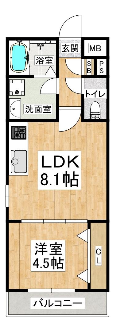 ジーメゾン平磯の間取り
