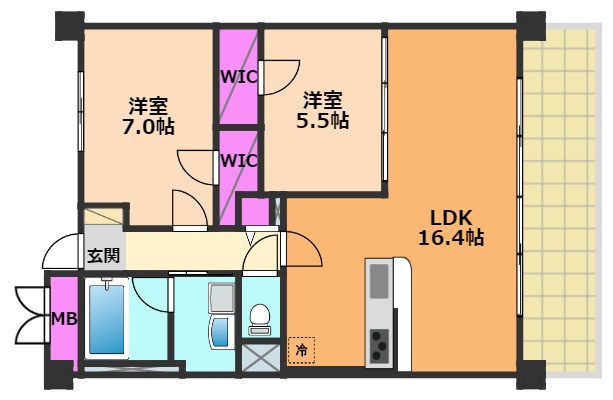 クレセントコートの間取り