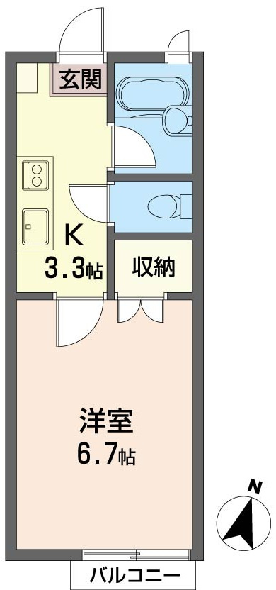 アーカスKⅤの間取り|インターネット導入済みWi-Fi無料、入居後すぐに使えます♪