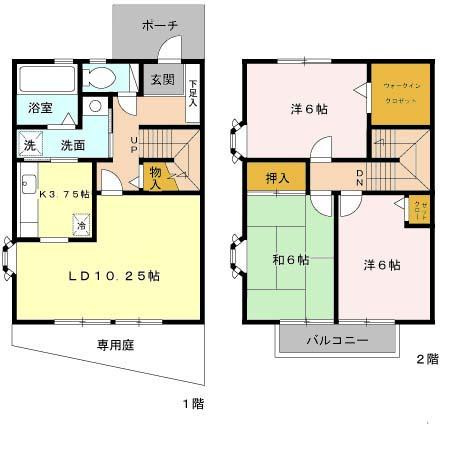 クレールタウン立花の間取り