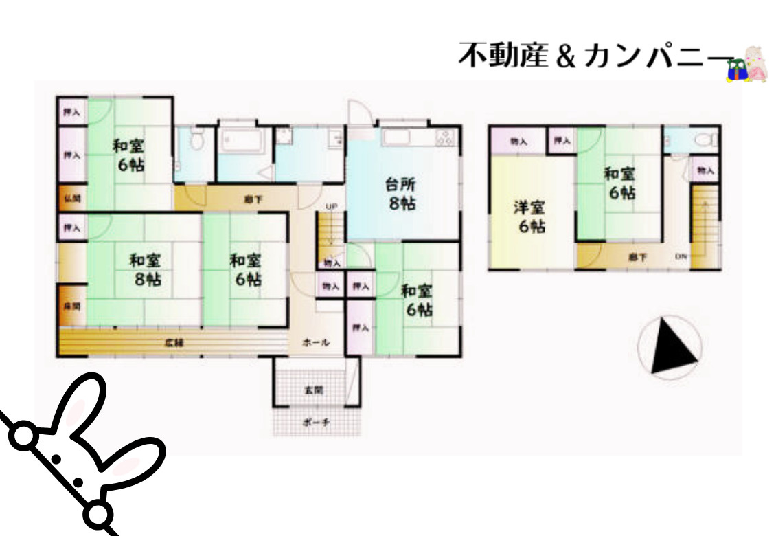 西垣生町の中古戸建の間取り