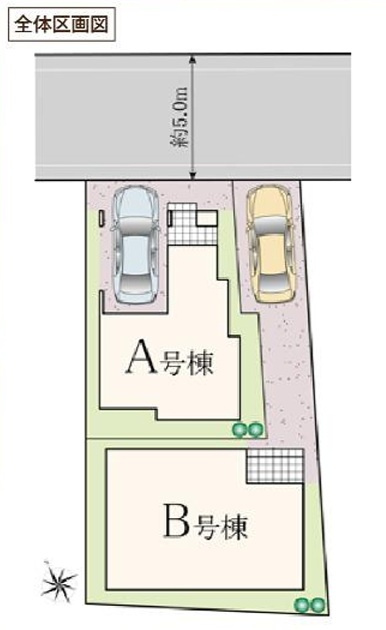 船橋市北本町２丁目５２４番の区画図