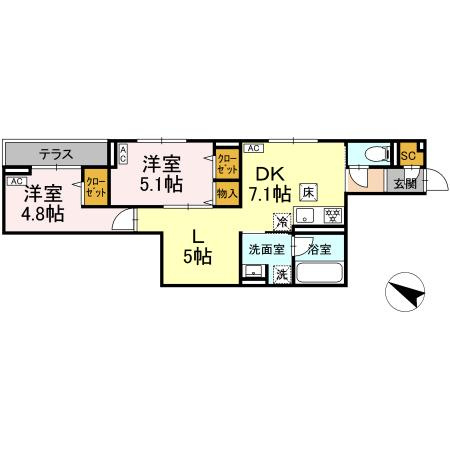 【間取り】 | セレスティア大森東