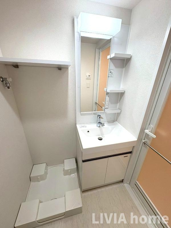 大田区北糀谷２丁目の賃貸マンションの独立洗面台|現状と図面が異なる場合は現状を優先いたします。