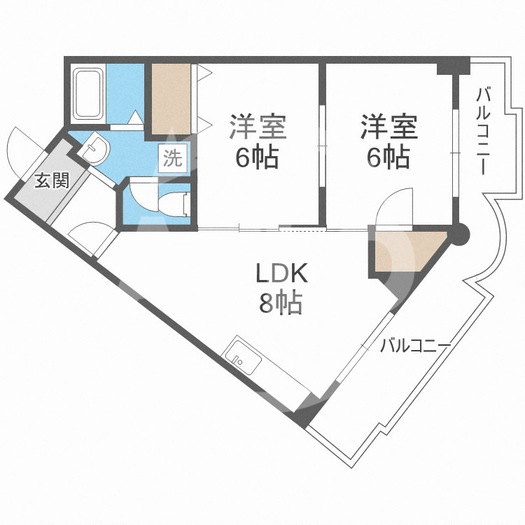 レクシア新梅田　大淀小学校区の間取り|ドムール北梅田　開放感ある間取り