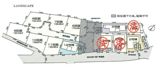 青梅市今寺2丁目　新築戸建全6棟の区画図
