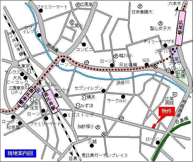 アトラス恵比寿の地図