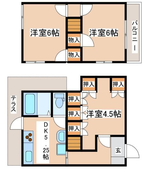 白水1丁目戸建の間取り