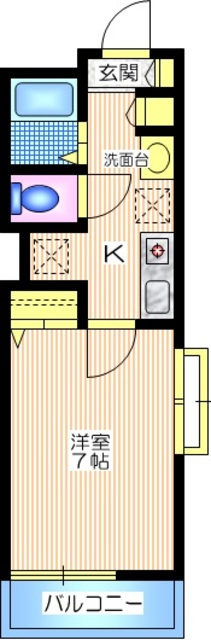 メゾン片倉の間取り|南西向き角部屋２面採光　広々とした洋室７帖♪
