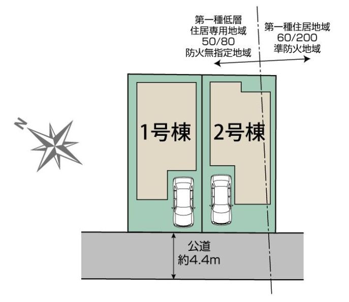伊勢原市高森台1丁目新築戸建て　1号棟の区画図|区画図「伊勢原市高森台1丁目新築戸建て」