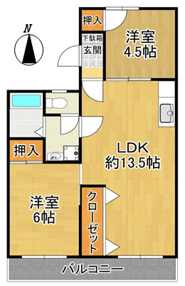 【間取り】 | エルハイツ金剛