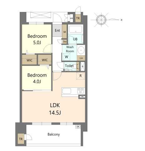 S-RESIDENCE愛宕SOUTHの間取り