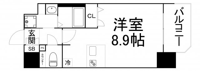 【間取り】 | プレサンス天満橋アンジェ