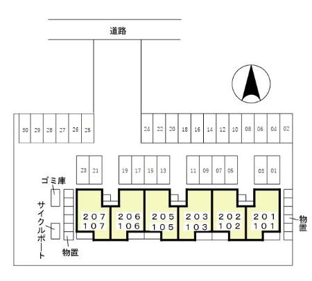 レジデンス横田南の区画図