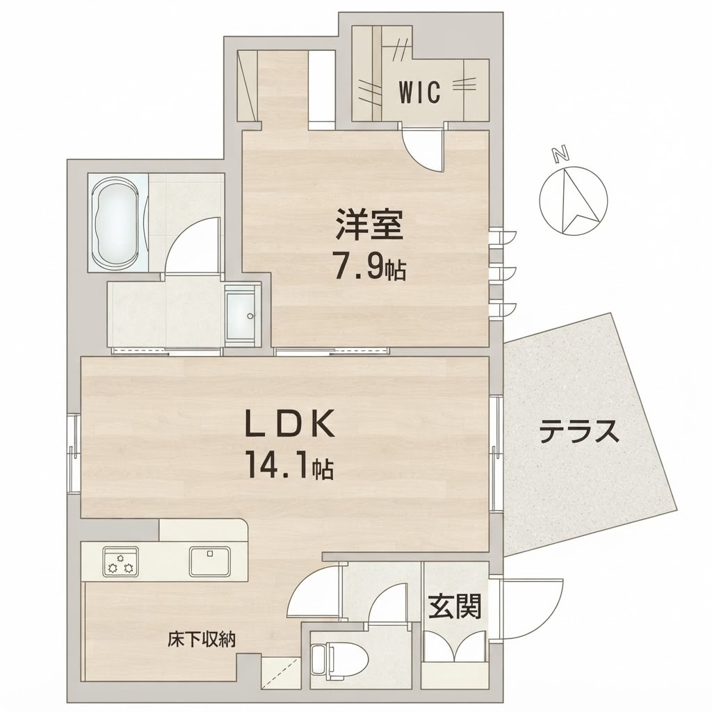 シャーメゾン堂ヶ芝の間取り