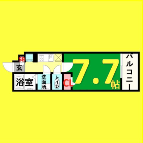 リブリ・シャトーエ　名古屋市賃貸　仲介手数料無料の間取り