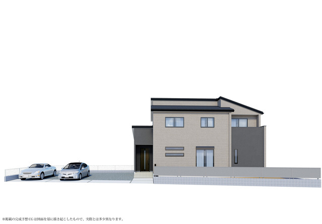 リーブルガーデン  水戸堀町　第24　限定1棟！の完成予想図|南側道路で日当たり良好です！