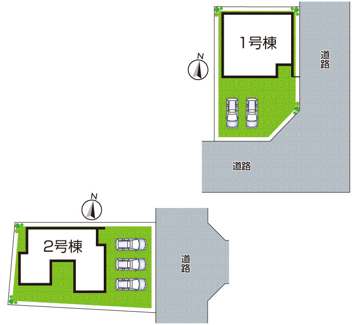 姫路市余部区下余部　新築一戸建ての区画図|全2区画