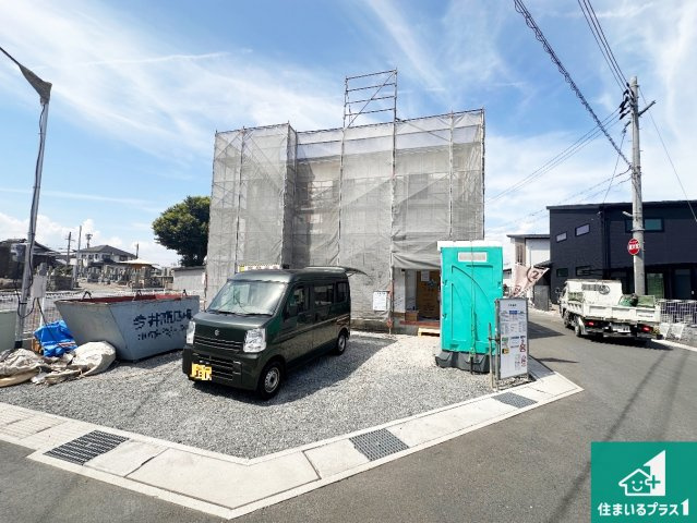 姫路市余部区下余部　新築一戸建ての外観|現在の進捗状況です！順調に作業進行中、完成が待ち遠しいです！詳細の間取り等、お気軽にお問い合わせください！