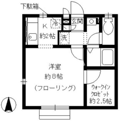 練馬区田柄２丁目のアパートの間取り