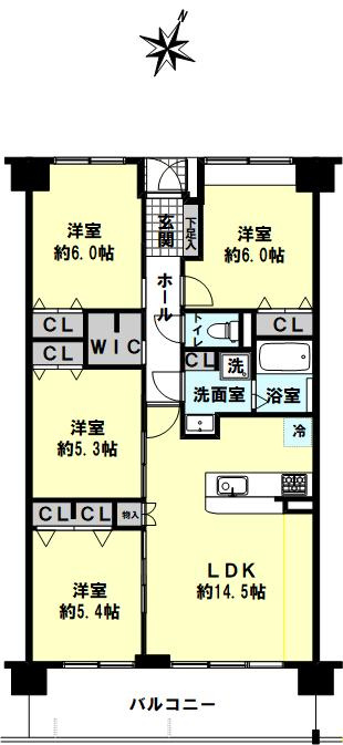 アンビエントジェームス山1番館の間取り