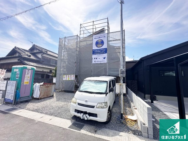 姫路市余部区下余部　新築一戸建ての外観|現在の進捗状況です！順調に作業進行中、完成が待ち遠しいです！詳細の間取り等、お気軽にお問い合わせください！